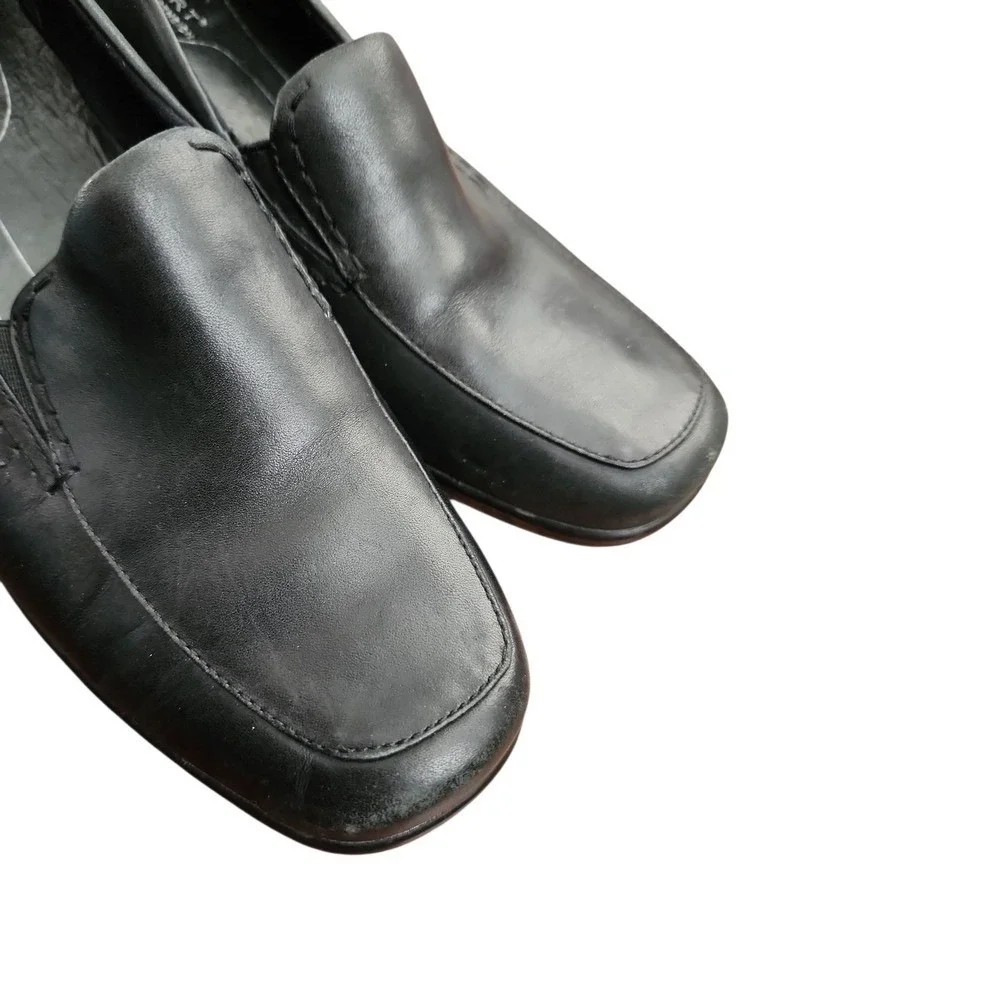 Rockport Wedge Loafers Women 7M Black Professional Comfort Office Wear Durable